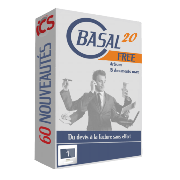 Basal20 Free est totalement gratuit. Ce logiciel est limité à 18 devis et 18 factures par an.